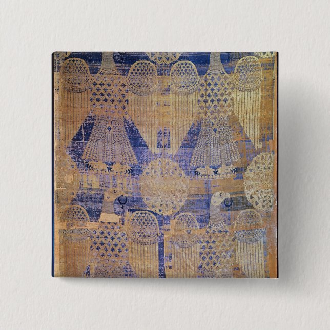 Bóton Quadrado 5.08cm Fragmento 'da saia de St. Germain (Frente)