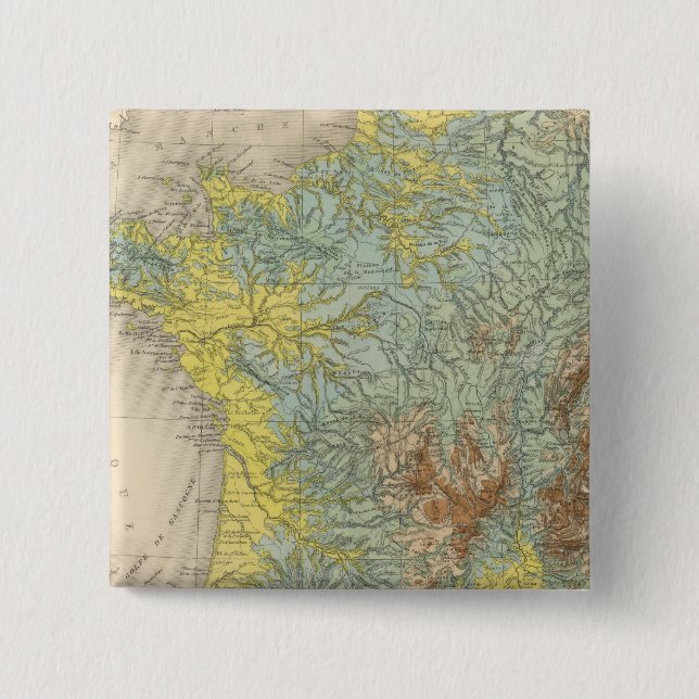 Bóton Quadrado 5.08cm França (Frente)