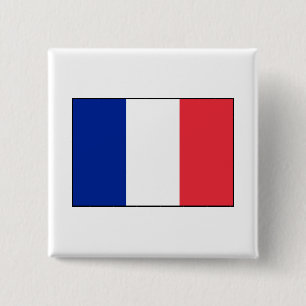 Bóton Quadrado 5.08cm França - Bandeira Francesa