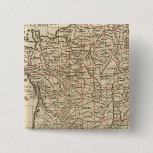 Bóton Quadrado 5.08cm França, departamentos