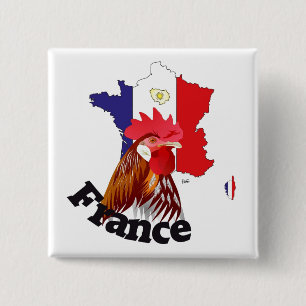 Bóton Quadrado 5.08cm França France cia de fra Button