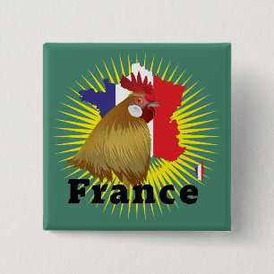 Bóton Quadrado 5.08cm França France cia de fra Button