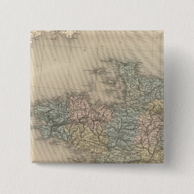 Bóton Quadrado 5.08cm França NO (Frente)