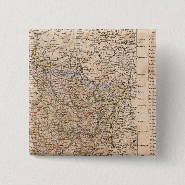 Bóton Quadrado 5.08cm França Norte (Frente)