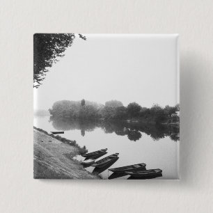 Bóton Quadrado 5.08cm FRANÇA, Touraine, O Loire: CHINON Barcos ao longo