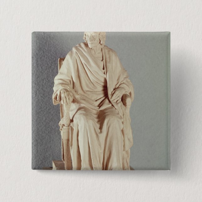 Bóton Quadrado 5.08cm Francois Marie Arouet Voltaire 1778 (Frente)
