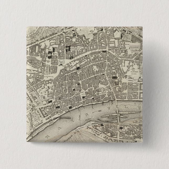 Bóton Quadrado 5.08cm Frankfurt, Alemanha (Frente)