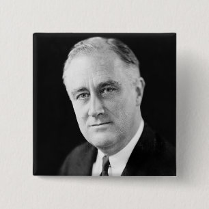 Bóton Quadrado 5.08cm Franklin Delano Roosevelt