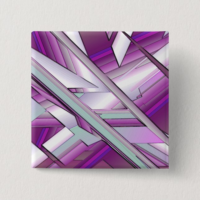 Bóton Quadrado 5.08cm Fratura roxa (Frente)