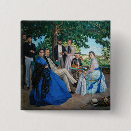 Bóton Quadrado 5.08cm Frederic Bazille - A Reunião Familiar