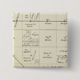 Bóton Quadrado 5.08cm Fresno County, Califórnia