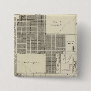 Bóton Quadrado 5.08cm Fresno County, Califórnia 18