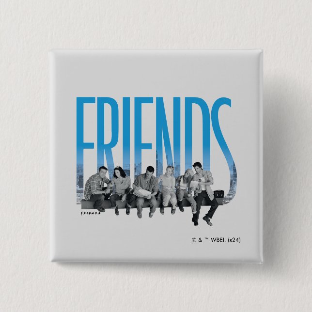 Bóton Quadrado 5.08cm FRIENDS™ | A Galera (Frente)