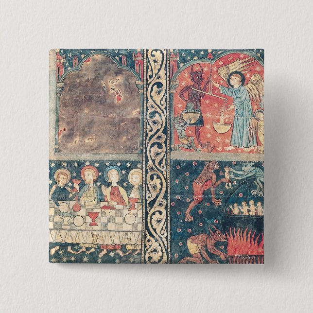 Bóton Quadrado 5.08cm Frontal do altar de St Michael (Frente)