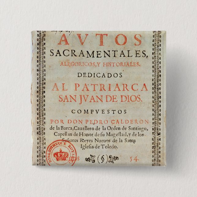 Bóton Quadrado 5.08cm Frontispício (Frente)