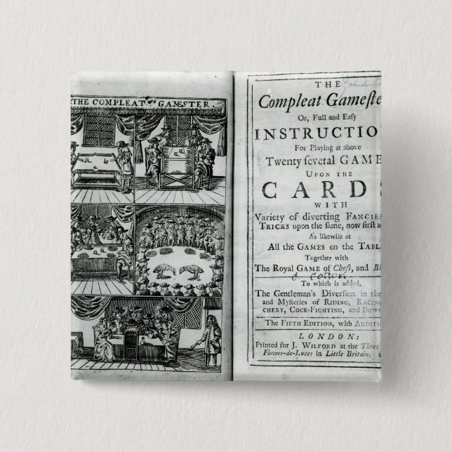 Bóton Quadrado 5.08cm Frontispício da quinta edição (Frente)