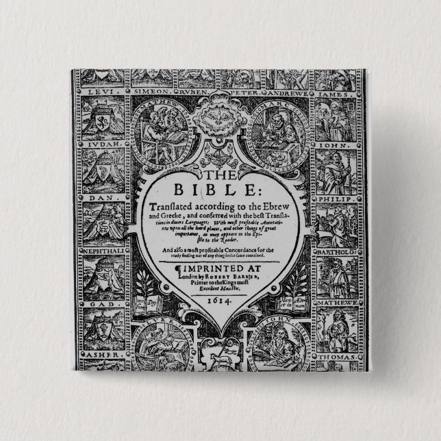 Bóton Quadrado 5.08cm Frontispício para a tradução inglesa (Frente)