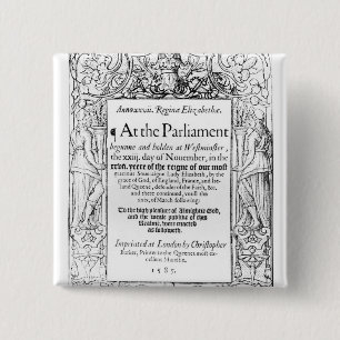 Bóton Quadrado 5.08cm Frontispiece a uma conta do parlamento