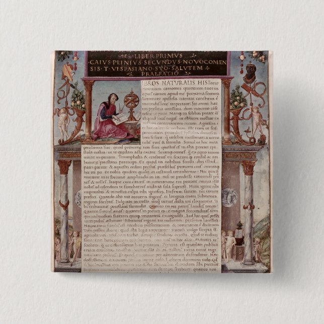 Bóton Quadrado 5.08cm Frontispiece para registrar I que mostra uma (Frente)