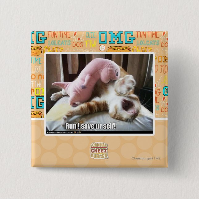 Bóton Quadrado 5.08cm Funcionamento! Salvar o auto do ur! (Frente)