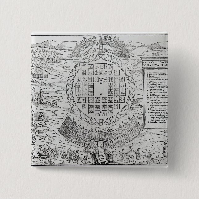 Bóton Quadrado 5.08cm Fundação de Hochelaga (Frente)