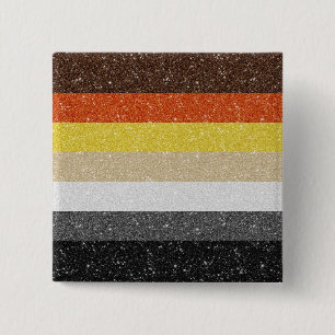 Bóton Quadrado 5.08cm Fundo do Sinalizador do Orgulho do Urso do Gay da