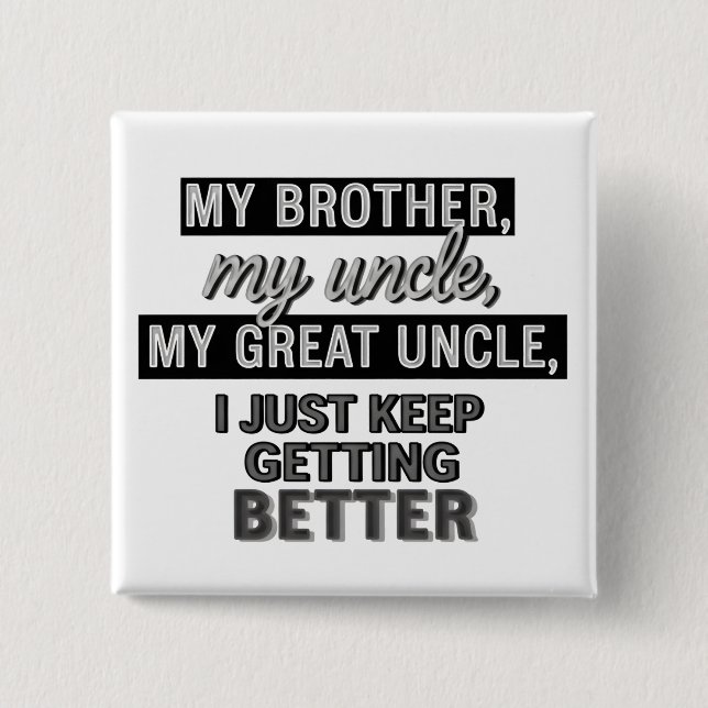 Bóton Quadrado 5.08cm funny quotes humor dad jokes (Frente)