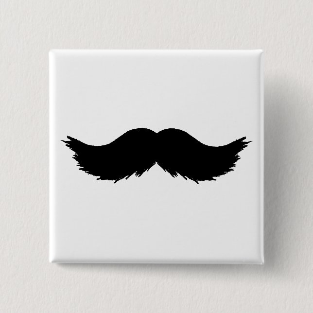 Bóton Quadrado 5.08cm Furry Mustache/bigode (Frente)