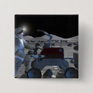 Bóton Quadrado 5.08cm Futuras missões de exploração do espaço 7