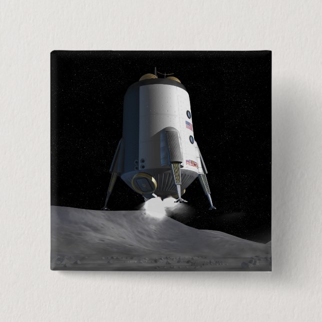 Bóton Quadrado 5.08cm Futuras missões de exploração espacial 12 (Frente)