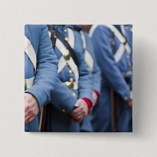 Bóton Quadrado 5.08cm Fuzileiros navais civis da Guerra-era dos E.U., (Frente)