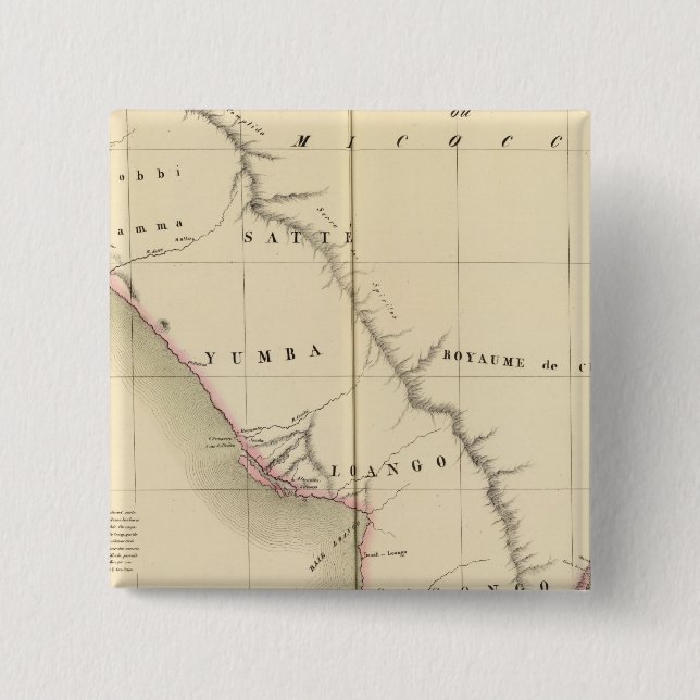 Bóton Quadrado 5.08cm Gabão, Congo 38 (Frente)