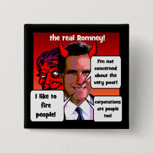 Bóton Quadrado 5.08cm Gaffs de Mitt Romney
