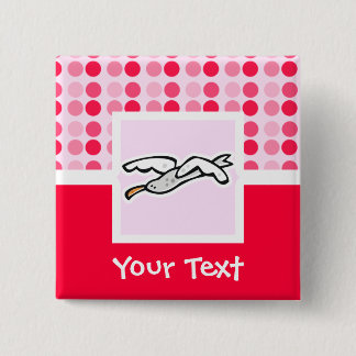 Bóton Quadrado 5.08cm Gaivota bonito