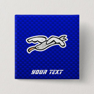 Bóton Quadrado 5.08cm Gaivota bonito; Azul