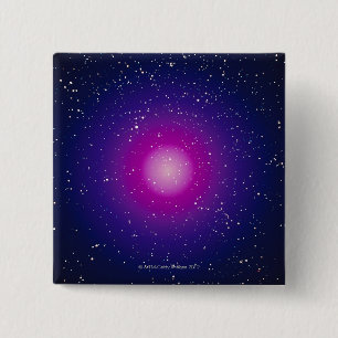 Bóton Quadrado 5.08cm Galáxia 3