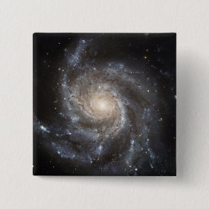 Bóton Quadrado 5.08cm Galáxia espiral 101 mais messier