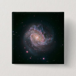 Bóton Quadrado 5.08cm Galáxia Espiral M83 (NASA)
