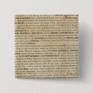 Bóton Quadrado 5.08cm Galveston Bay e Texas Land Company