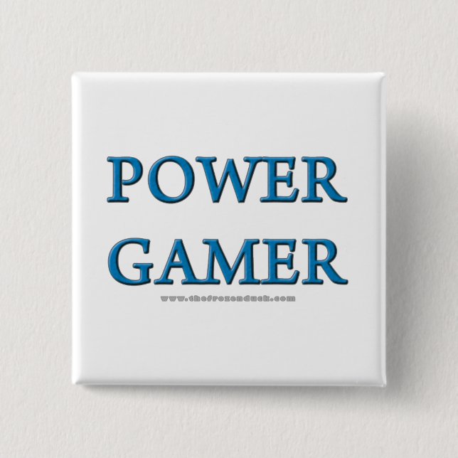 Bóton Quadrado 5.08cm Gamer do poder (Frente)