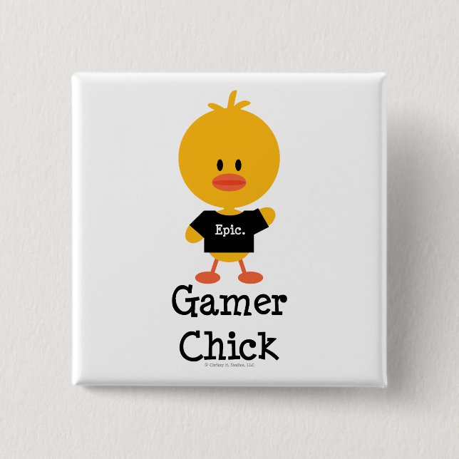 Bóton Quadrado 5.08cm GamerChick (Frente)
