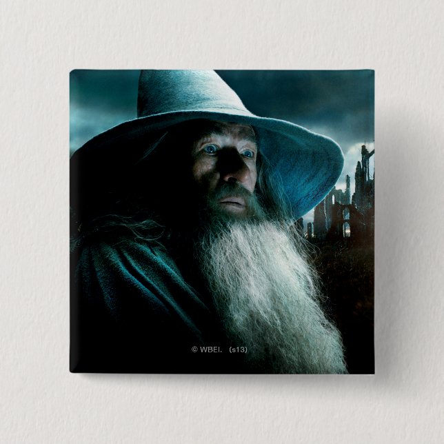 Bóton Quadrado 5.08cm Gandalf em Dol Guldur (Frente)