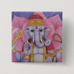 Bóton Quadrado 5.08cm Ganesh Button
