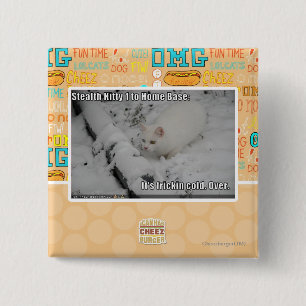 Bóton Quadrado 5.08cm Gatinho 1 do discrição