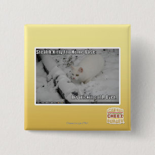 Bóton Quadrado 5.08cm Gatinho 1 do discrição