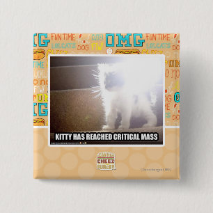 Bóton Quadrado 5.08cm Gatinho da massa crítica