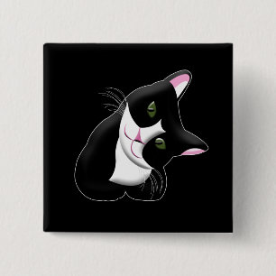 Bóton Quadrado 5.08cm Gato