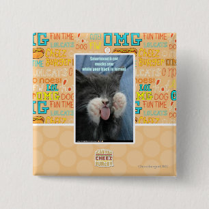 Bóton Quadrado 5.08cm Gato de Smartmouth
