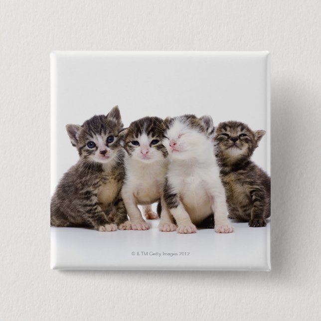 Bóton Quadrado 5.08cm gato japonês (Frente)