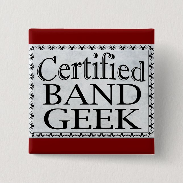 Bóton Quadrado 5.08cm Geek de Banda certificada (Frente)